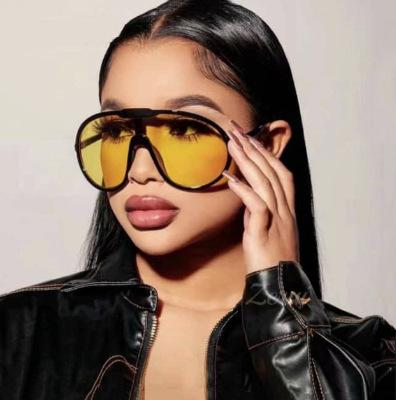 New Millennium Spice Girl European and American Trend Integrated Sunglasses Futuristic Tech Style for Men and Women
