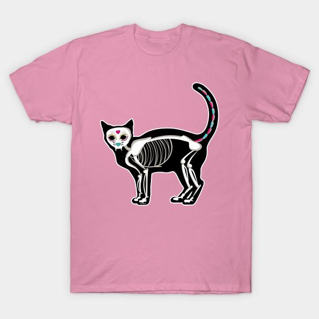 Tricou Femei Halloween Schelet Pisică Imprimeu Harajuku Kawaii Tricou Vară Mânecă Scurtă Tricou Femei Top