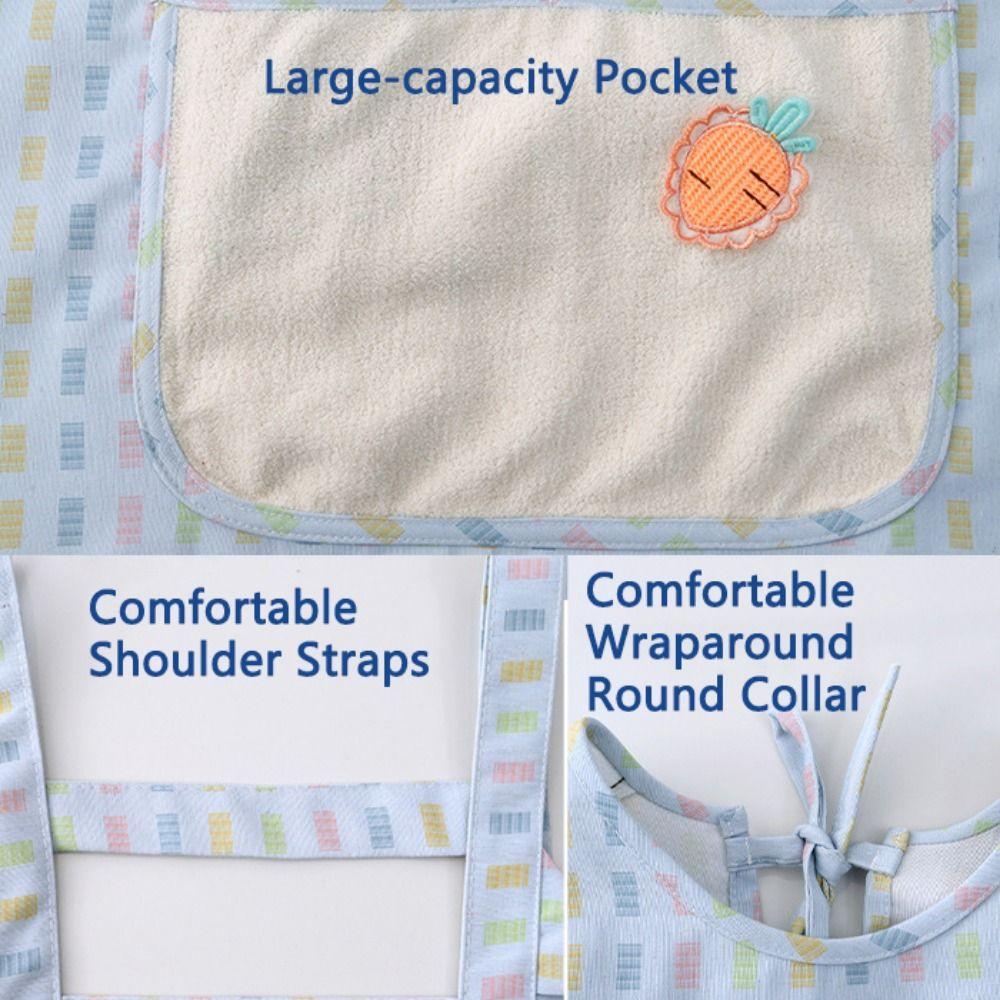 Breathable Long Sleeve Apron Protective Suspender Work Dress Cleaning Apron  Restaurant Use