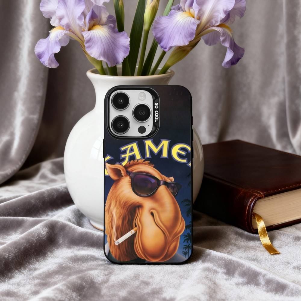 C-Cigarette-B-Brand C-Camel Phone Case For iPhone17,16,15,14,13,12,11 Plus,Pro Max Black Candy silver phone case