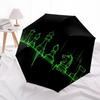 1pc Chess Heartbeat Automatic Folding Umbrella - Windproof Compact Travel Umbrella with Auto Open/Close, 8-Rib Heavy-Duty Shaft for Women/Men A008