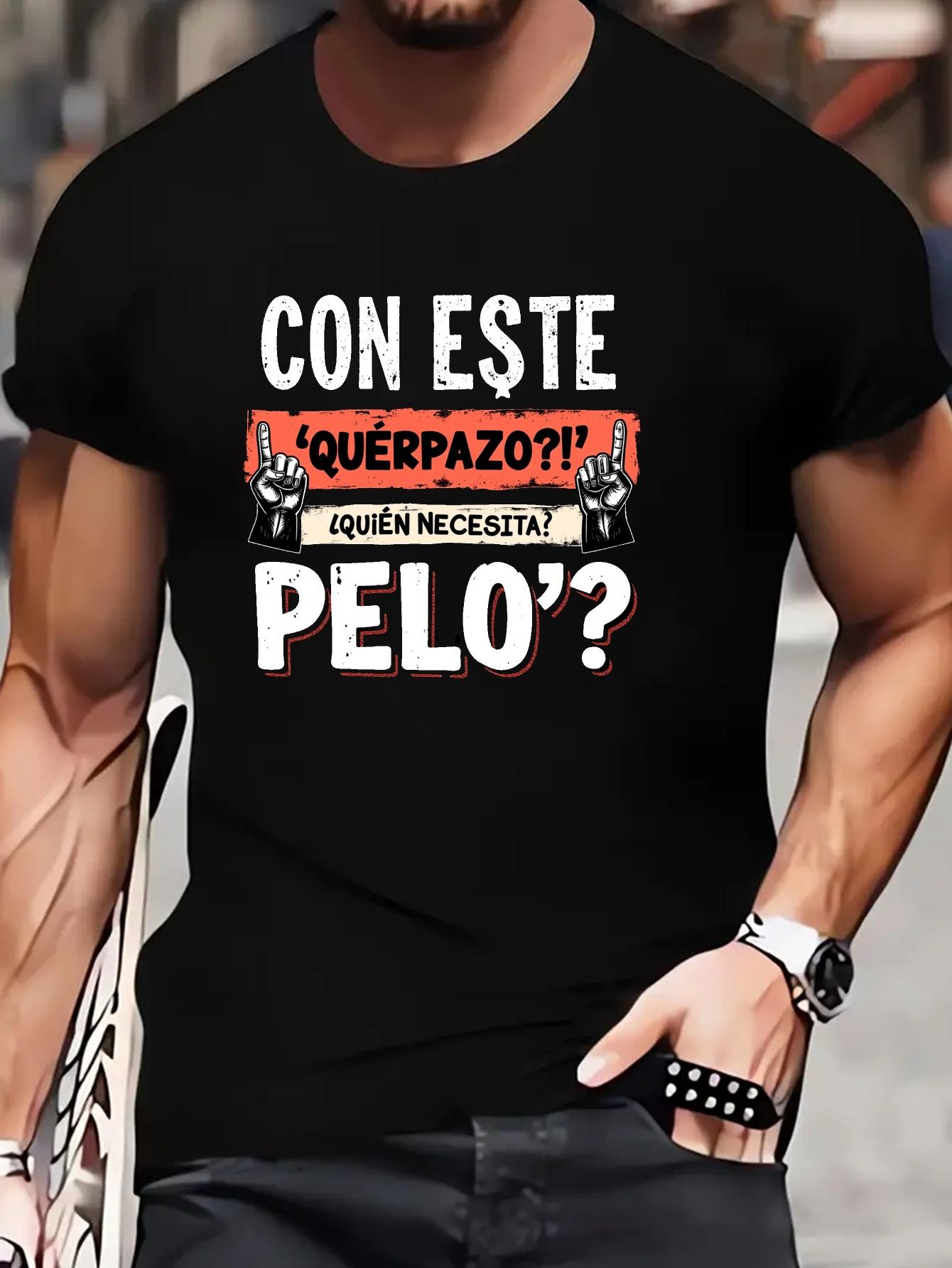 

Cotton Blend T-shirt - Con Este Quién Pelo Print L