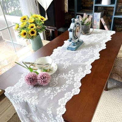 Französische Schöne Spitze Romantischer Stil Tischläufer Weiße Spitze Esstisch Tischdecke TV-Schrank Couchtisch Klavierdecke Tischband