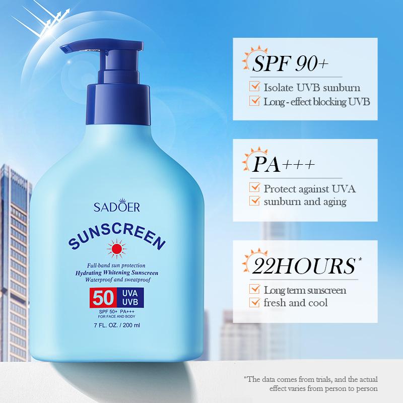 Sunscreen SADOER Hydrating Moisturizing Whitening Refreshing UV Protection Sunscreen