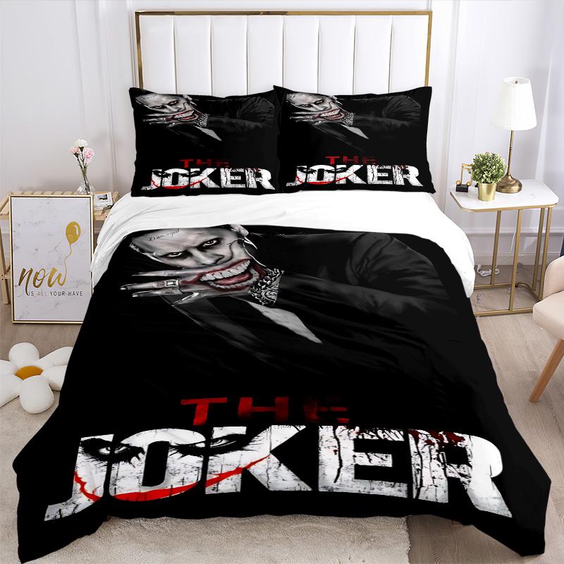 Joker'S Dark Smile Print 3Pcs Bedding Setduvet Cover With 2 Bedropillowcase Home Birthday Gift