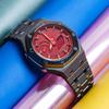 Casio Unisex Liquid Crystal,Analog Dual Display Series 48.5mm Red Watch GA-2100-4A(Watch8--)