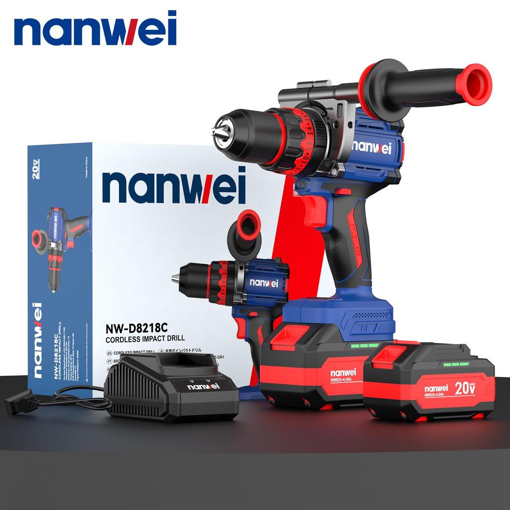 160N Electric Screwdriver NANWEI 13 Mm with Self-locking Chuck and Gyroscope Function, for Drilling Ice