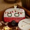 PVC Christmas Tree Decoration Painted Christmas  Pendant Car House Snowman Wreath Pendant  Party
