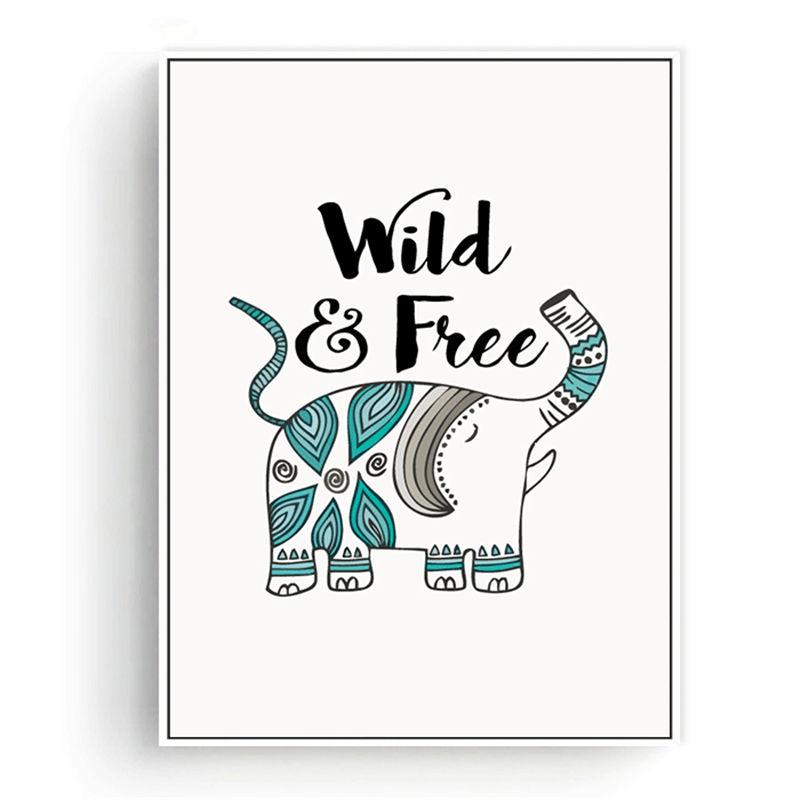 Triptych Abstract Zebra Indian Elephant Print Canvas Painting Art Poster No Frame Living Room TV Background Decoration