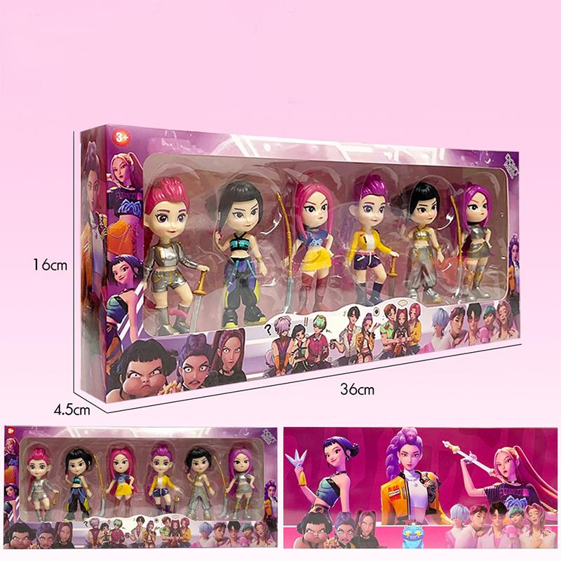 NEW  6pcs/Set Kpop Demon Hunters Action Figure Toy Derpys Tiger Rumi Mira Zoey Sussy Figurine Doll Fans Gift  Christmas Gift