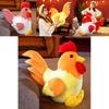 Cute Colorful Plush Rooster Stuffed Animal Cartoon Chicken Toy In Polka Dot And Striped Designs For All Ages