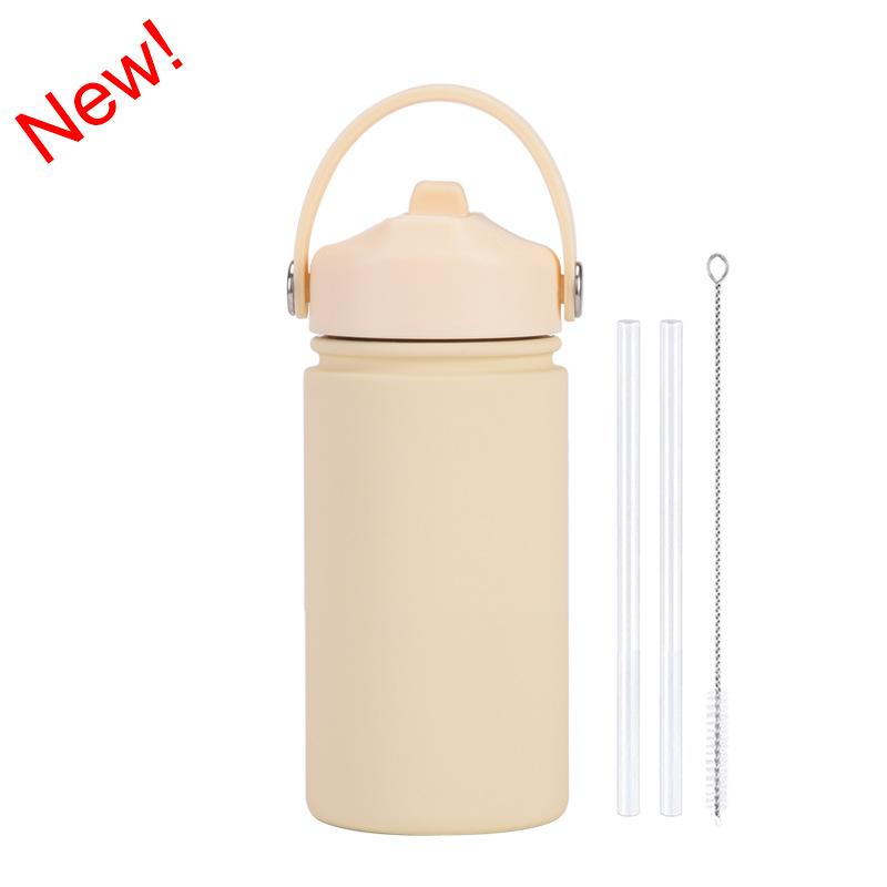 350Ml Stainless Steel Sports Water Cup Wide Mouth Portable Bottle 316L Suction Nozzle Thermos Cup