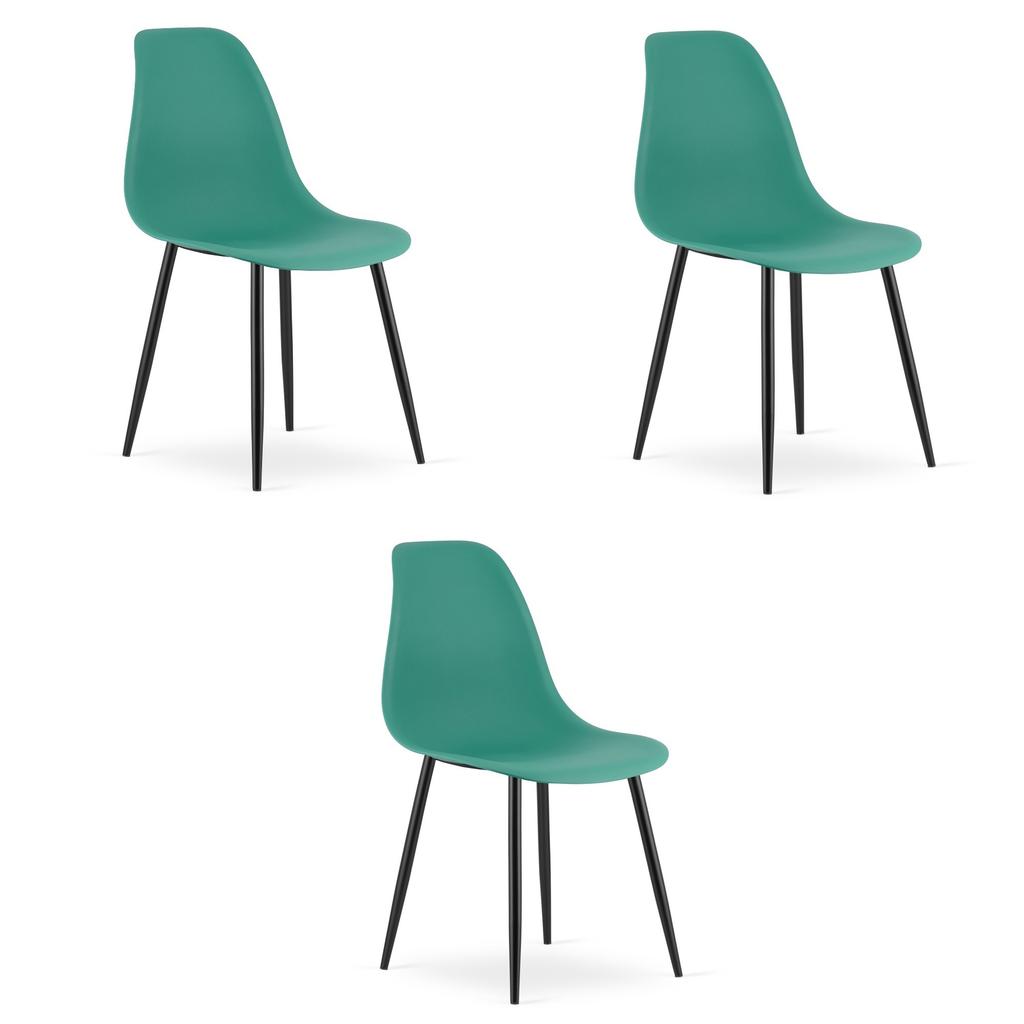WAT Chair Green / Black Legs X 3