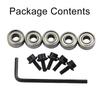Router Bit Bearing Steel Top Shank for Milling and For Flush Trim Inner 4 76mm Outer 12 7mm Bearings and Hex Wrenches
