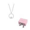 Swarovski Constella Faux Crystal Stone, Rhodium Plated Necklaces Womens Silver