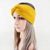 Wide Cross Fleece Lined Knitted Headbands For Woman Solid Warm Hairband Elastic Sports Yoga Headwear Girls Hair Accessories New