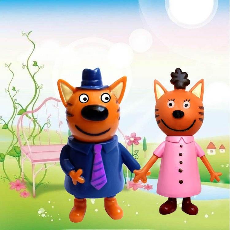 Kid E Cats Plastic Cake Toppers Set For Birthday Decorations With Collectible Toy Figures
