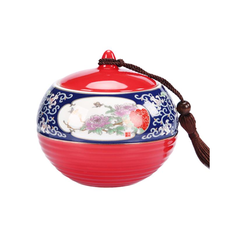 Čínská keramická vzduchotěsná dóza Domácí s víkem Nádoba na čaj Cestovní přenosné Plechovky na čaj Nádoba na skladování bonbonů Kuchyňské potřeby Příslušenství