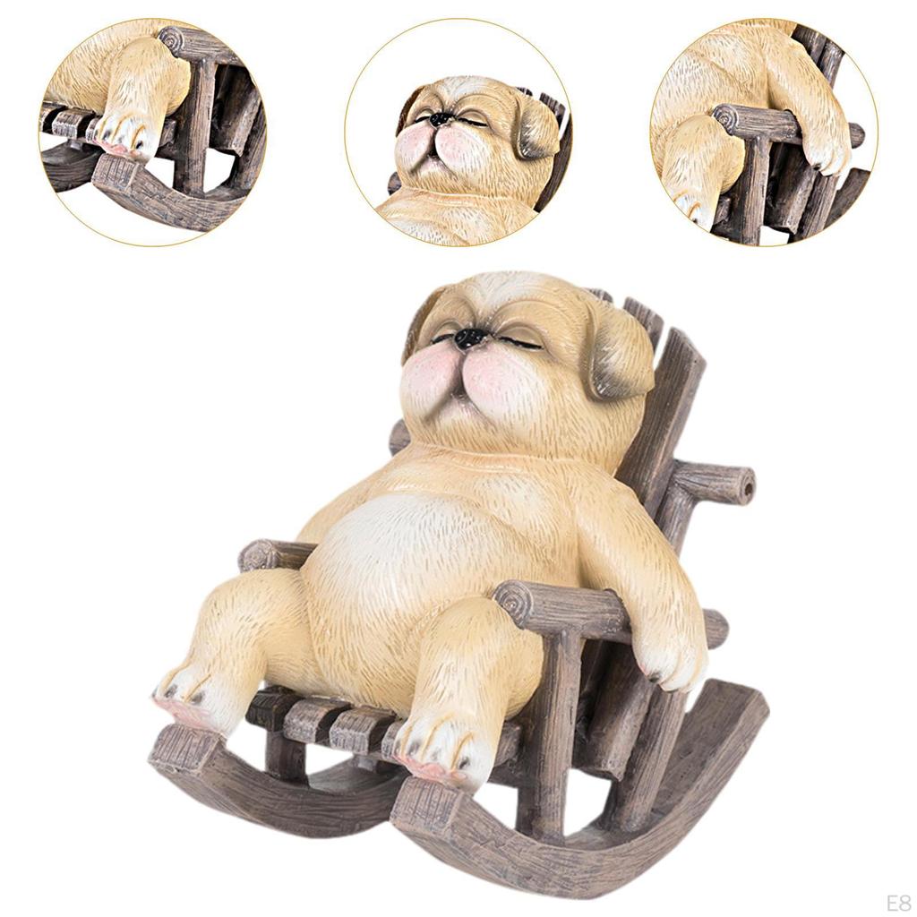 Schaukelstuhl-Figur mit Tiermotiv, Heimdekoration, Akzentstück