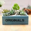 Yousheng Wooden Succulents Planter Box Desktop Storage Box Retro Rustic Plant Container for Micro Landscape Succulents Small Plants Home Office Decor