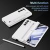Luxury Cover Pen Holder Slot Case for Samsung Galaxy Z Fold 3 4 5 Fold5 with Pen Bracket Front Glass Film Protection ZFold4