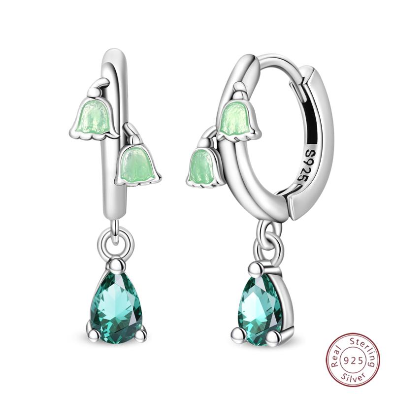 Sweet 925 Silver Ladybug Butterfly Dragonfly Iris Flower Design Earrings Fit Wedding Parties Exquisite Jewelry