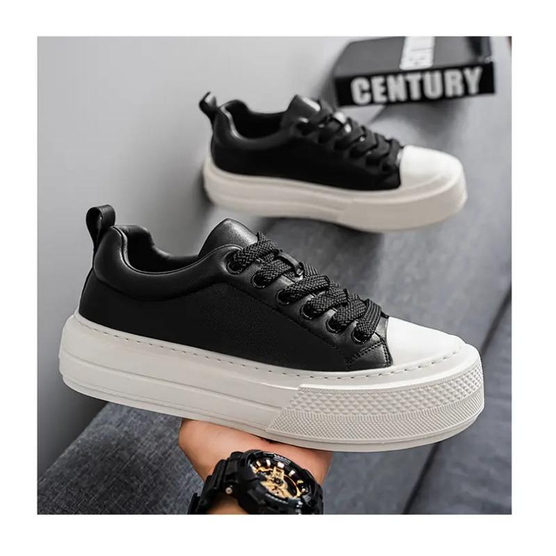 High-Quality Fashion Thick Bottom Canvas Board Shoes Men's Breathable Flat Designer Lace-Up Oxford Shoes Outdoor Running Shoes