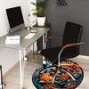 1pc Office Carpet Chair Mats Koi Fish Swimming In Water Waves Perfect for Decorating Office Chairs, Living Rooms, Or Bedrooms