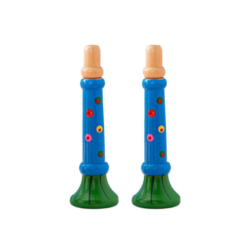 Wooden Trumpet Children Toy Horn Whistle Musical Instrument for Kids Early Educational Orff Music Instrument Sound Training Game