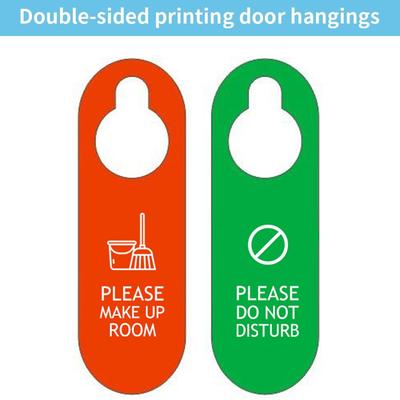 Up Room Double-sided Cleaning Label Door Hanger Tags Door Knobs Hanger Pendant Do Not Disturb Signs