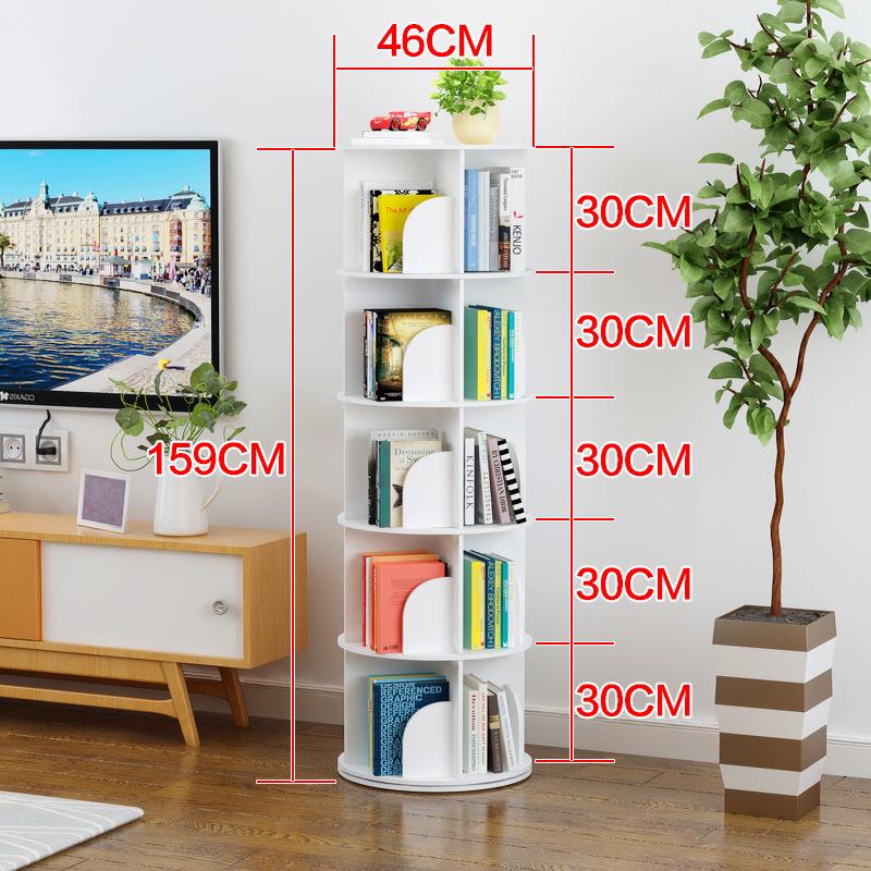 Estantería Giratoria Moderna Sencilla: Estantería Vertical de Pie, Ahorra Espacio, para Oficina o Hogar