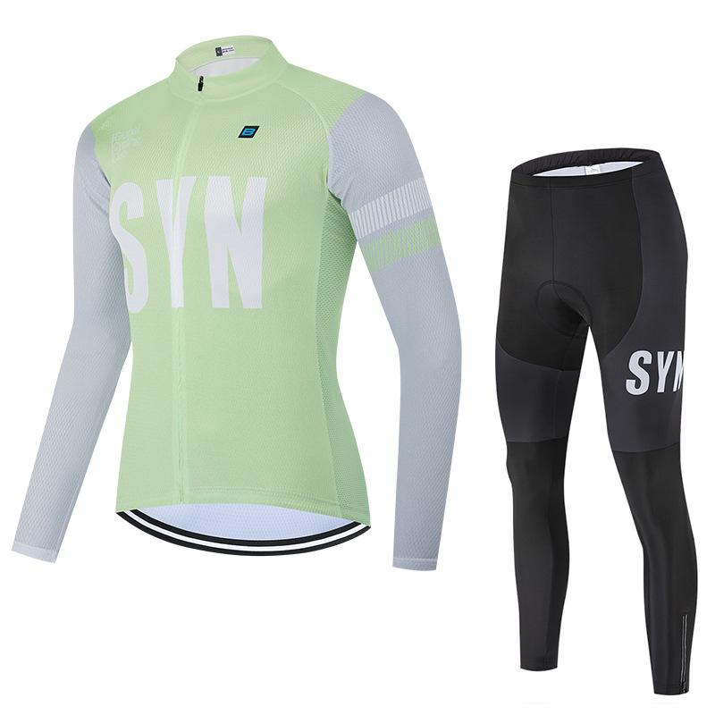 2026 Road Bike Cycling Suit Long-sleeved Men's Moisture-absorbing Breathable Bicycle Cycling Top Shock-absorbing Cycling Overalls Autumn