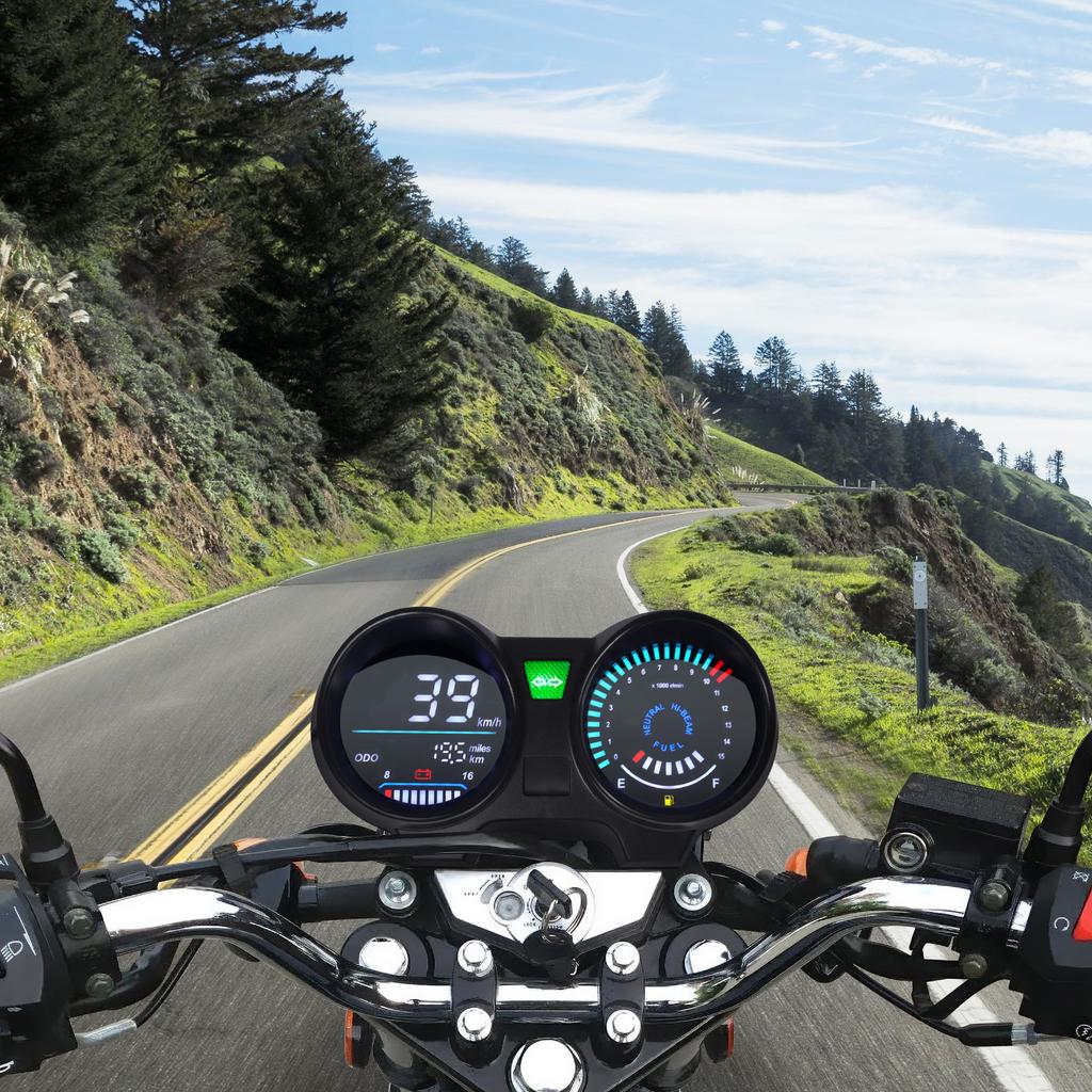 LED Digital Motorcycle Speedometer Dashboad Odometer RPM Meter For Honda Brazil CG125 2000 To 2008 Fan 125 Titan 125 2013