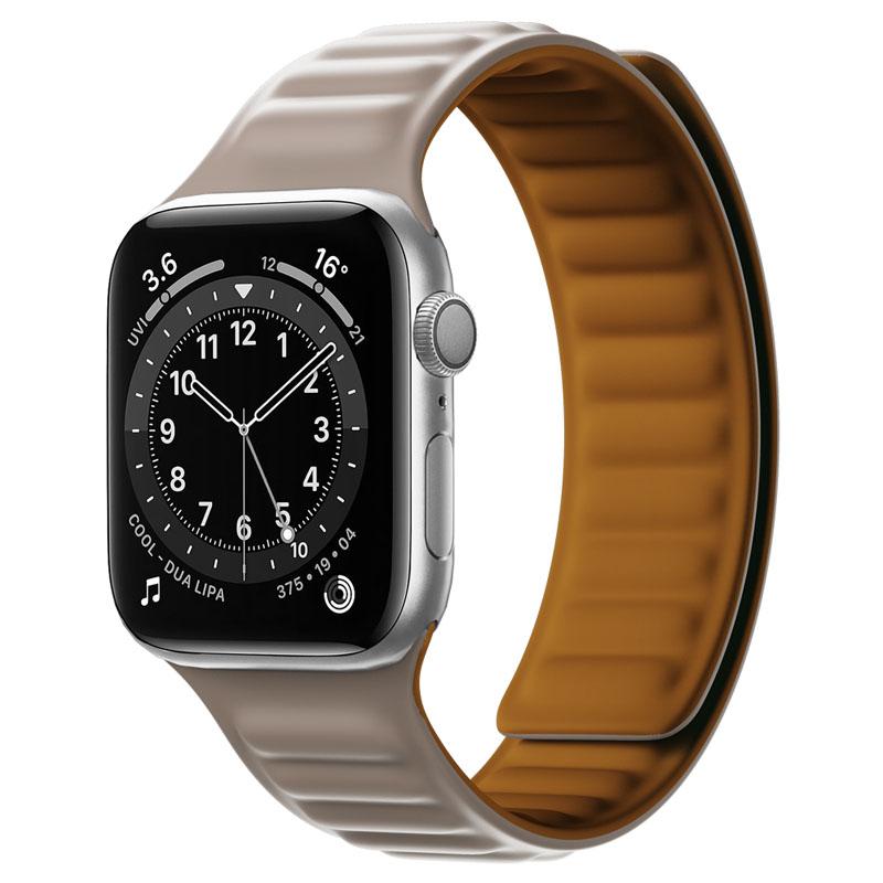 Silicone Link strap for Apple watch band 44mm 40mm 45mm 41mm 46mm 49mm Magnetic Loop bracelet iwatch series SE 7 8 9 ultra 2 10
