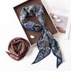 Mulberry Silk Crepe Scarf Fashion Commuter Womens Double-sided Print Shawl