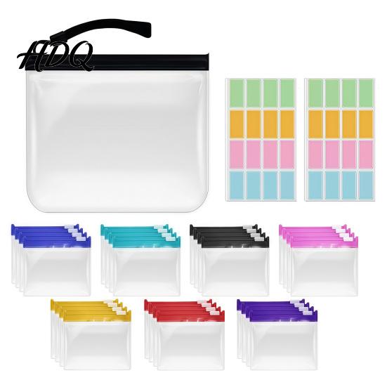 Hanging Slide Lock Bag Set Clear Bags Thick EVA Reusable Storage