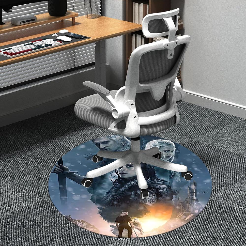 

1PC Demon Hunter Office Round Rug, Non-slip, Soft and Durable Office Rug for Interior Decoration, Perfect for Office yy250915134 80cm by 80cm