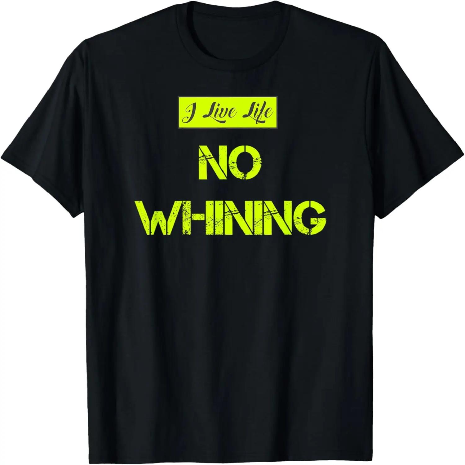 NO WHINING Shirt _ I Live Life Neon Yellow Vintage T-shirt S чёрный