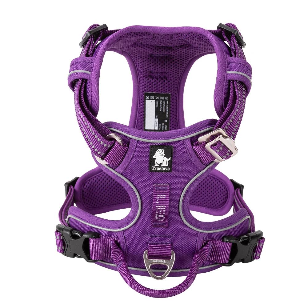 TRUE LOVE TLH5654 Zughaltestopp Hundegeschirr Nylon Reflektierend Verstellbar Step-in Bequemes Haustiergeschirr