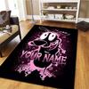 Pink Bunny Galaxy Custom Name Carpet Rug For Living Room Bedroom Home Sofa Decoration Kids Play Nonslip Floor Mat