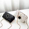 Fashion Diamond Elegant Shoulder Women's Bag Bag Niche Pu Chain Crossbody Cosmetic Bag