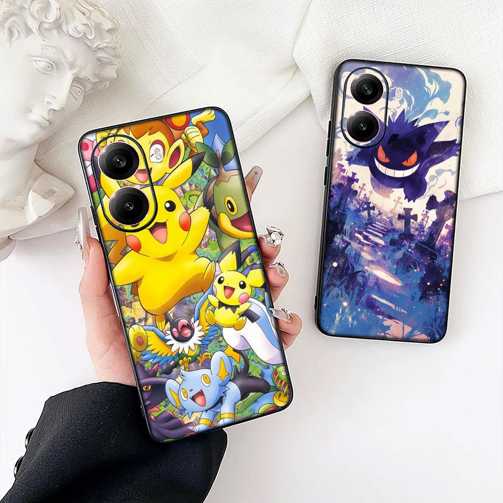 Eevees Gengars P-Pikachus Phone Case for Apple iPhone 12 13 Mini XS 11 Pro Max 7 8 Plus + XR 8+ X SE 2020 SE3 Protective Cover