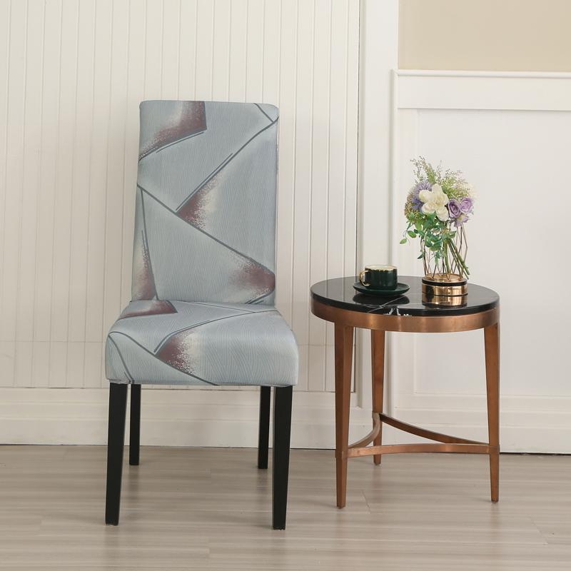 1PC Geometrischer elastischer Esszimmerstuhlbezug Stretch Sitzbezug Schonbezüge Stuhlhussen für Esszimmer Hochzeit Hotel Bankett Büro
