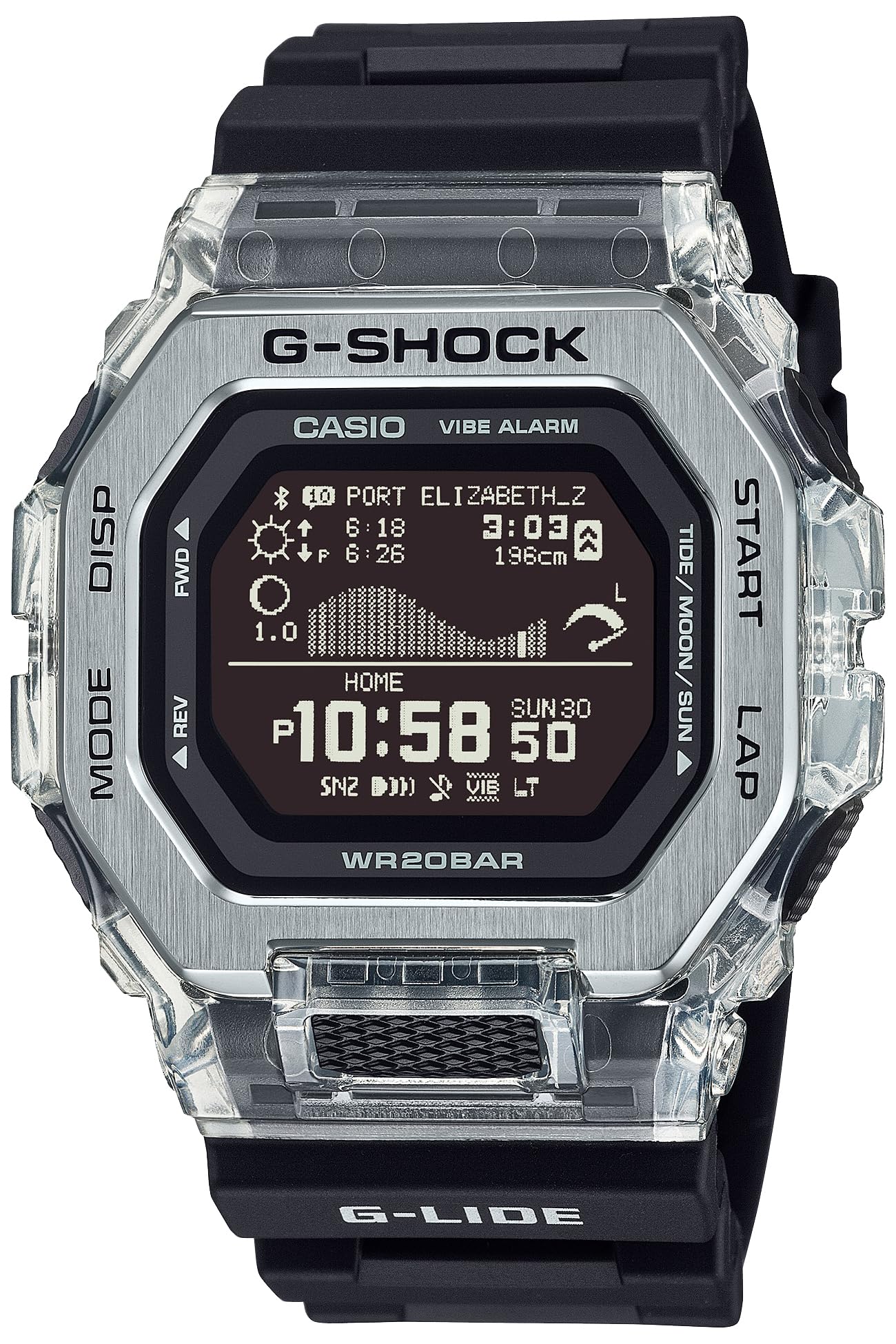 

Watch Equipped with Uses environmentally friendly Black [Casio] G-Shock [G-LIDE] Bluetooth, materials, GBX-100S-1JF, Men s,