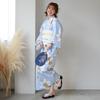 16 Muster zur Auswahl Yukata Heko Obi Set Tokimeki Sommerliebe Yukata Heko Obi 2-teiliges Set Lilie auf Hell (2. Groß blau)