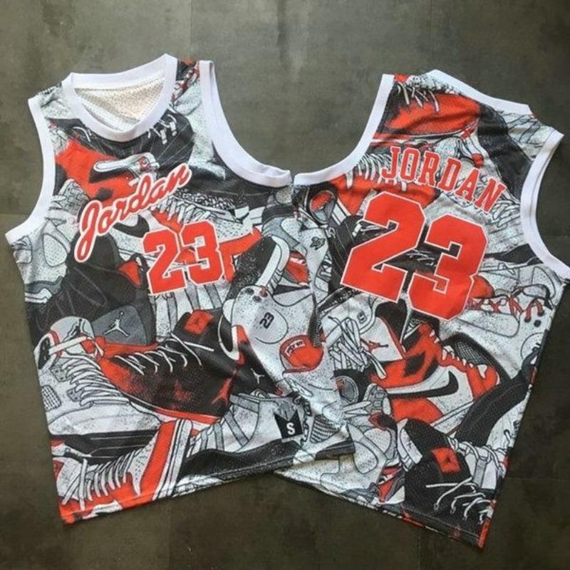 2026 Vintage 15 Vince Carter Dinosaur Shirt Black and White Red Brush Gradient Purple Border Mesh Sleeveless