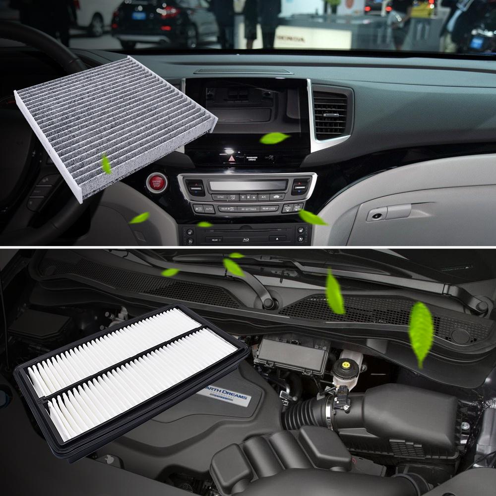Engine Air Filter Car Cabin Air Filter with Activated Carbon For Honda Pilot 2009-2015 Odyssey 2005-2010 Acura MDX 17220-RN0-A00