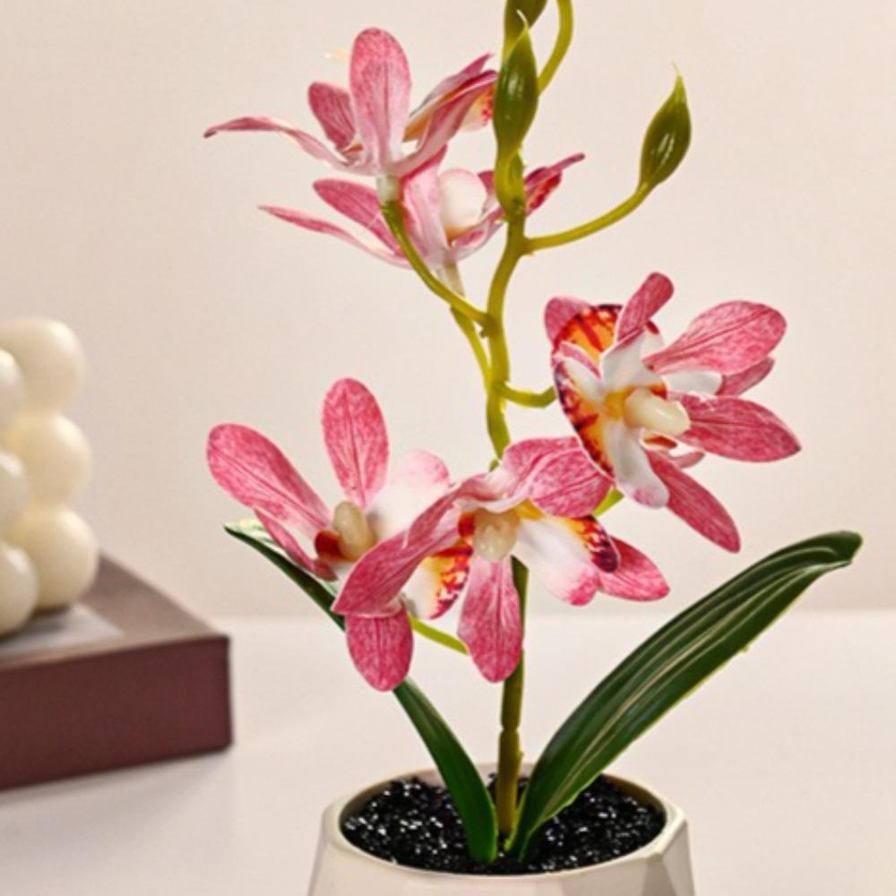 

Бонсай Имитация Орхидеи-бабочки Искусственное Растение в Горшке Стол Обеденный Стол Домашний Офис Ваза Свадьба Украшение для Дома Комнаты Подарок