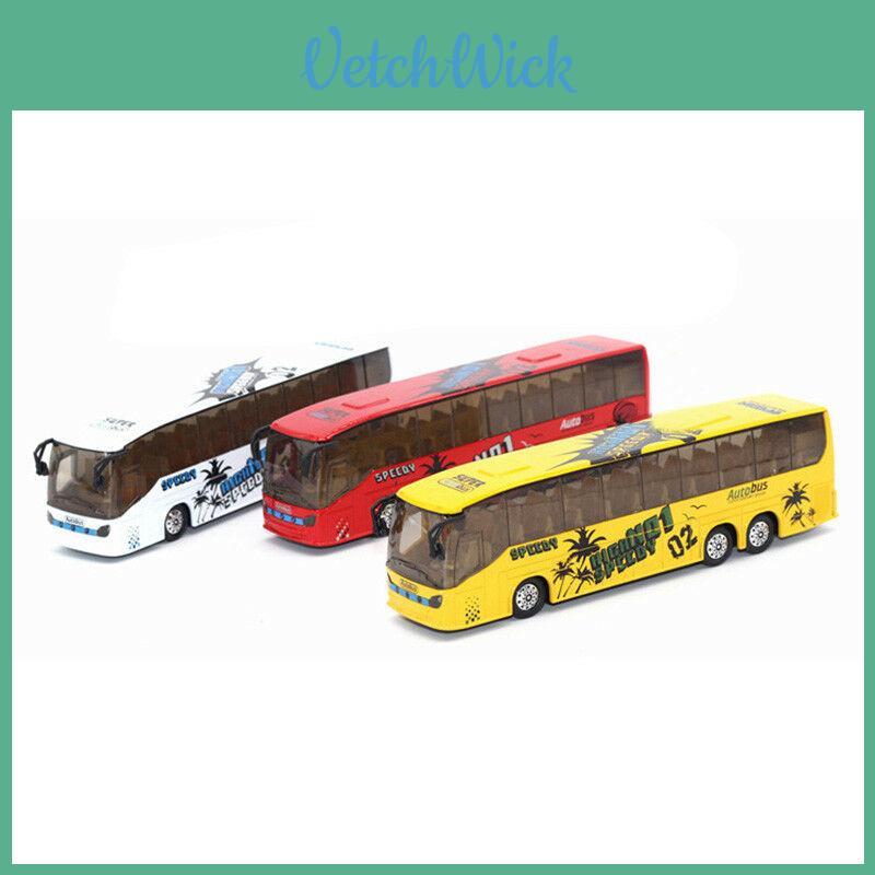 Premium 150 Diecast Metal Alloy Bus Toy For Kids With Sound And Light Features
