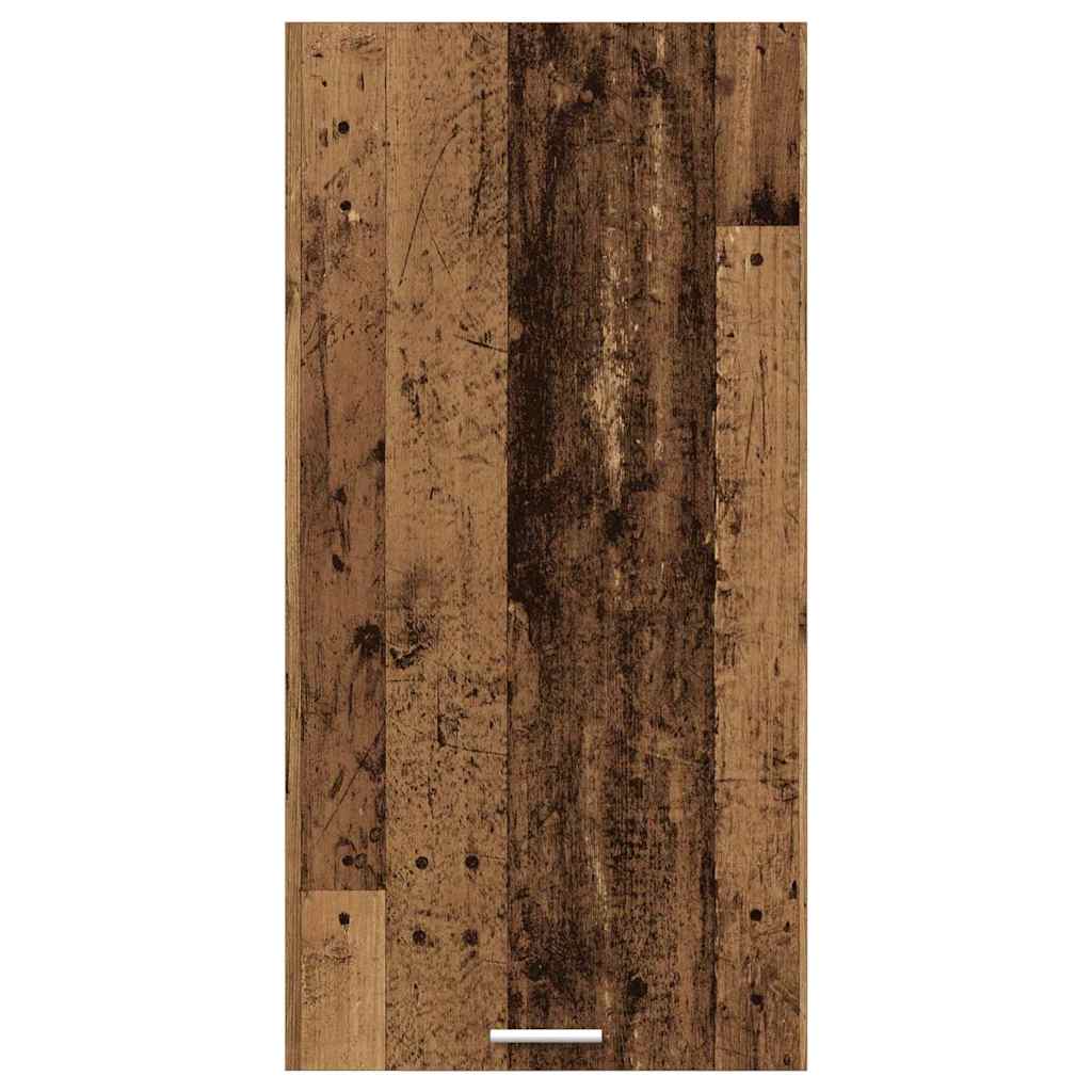 Hanging Cabinet In Vintage Wood and White 50 X 31 X 100 Cm Engineered Wood